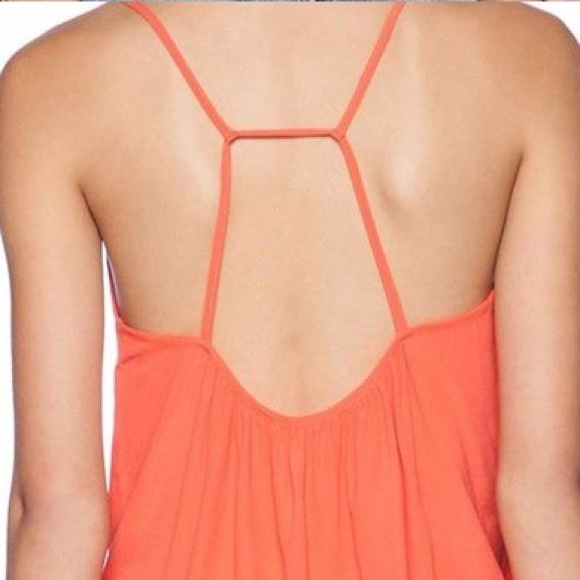 LOVERS + FRIENDS Bright Coral Wrap Tank - Picture 2 of 6